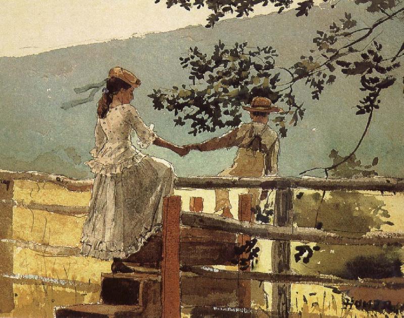 Winslow Homer On the ladder